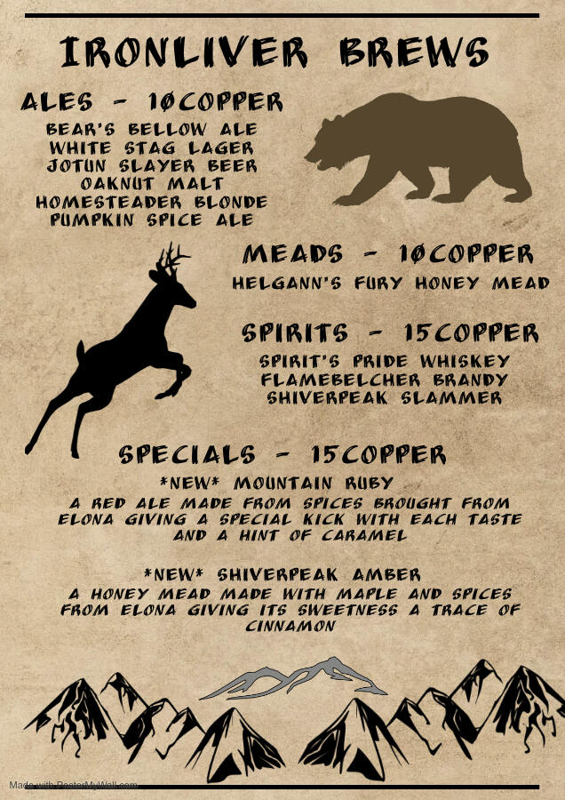 Ironliver Brews (Click to enlarge)
